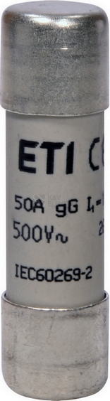 Obrázek produktu Pojistka válcová ETI CH14x51 gG 50A 500VAC 002651035 0