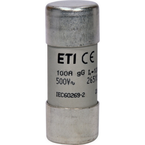 Pojistka válcová ETI CH22x58 gG 100A 500VAC 002651050