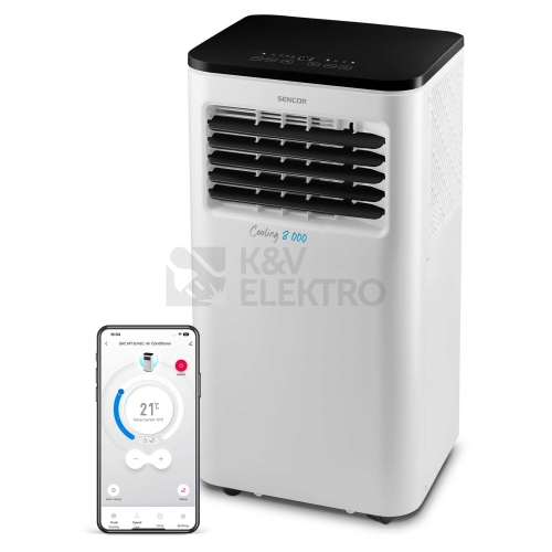  Mobilní klimatizace SENCOR SAC MT8048C Wi-Fi s těsnící sadou ZDARMA