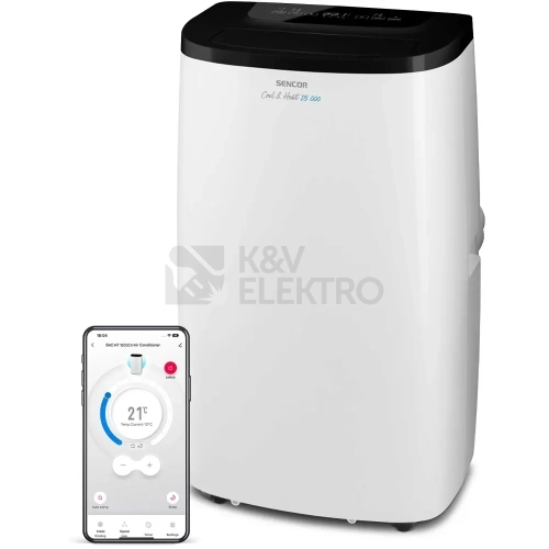  Mobilní klimatizace SENCOR SAC MT1803CH WiFi bílá s těsnící sadou ZDARMA