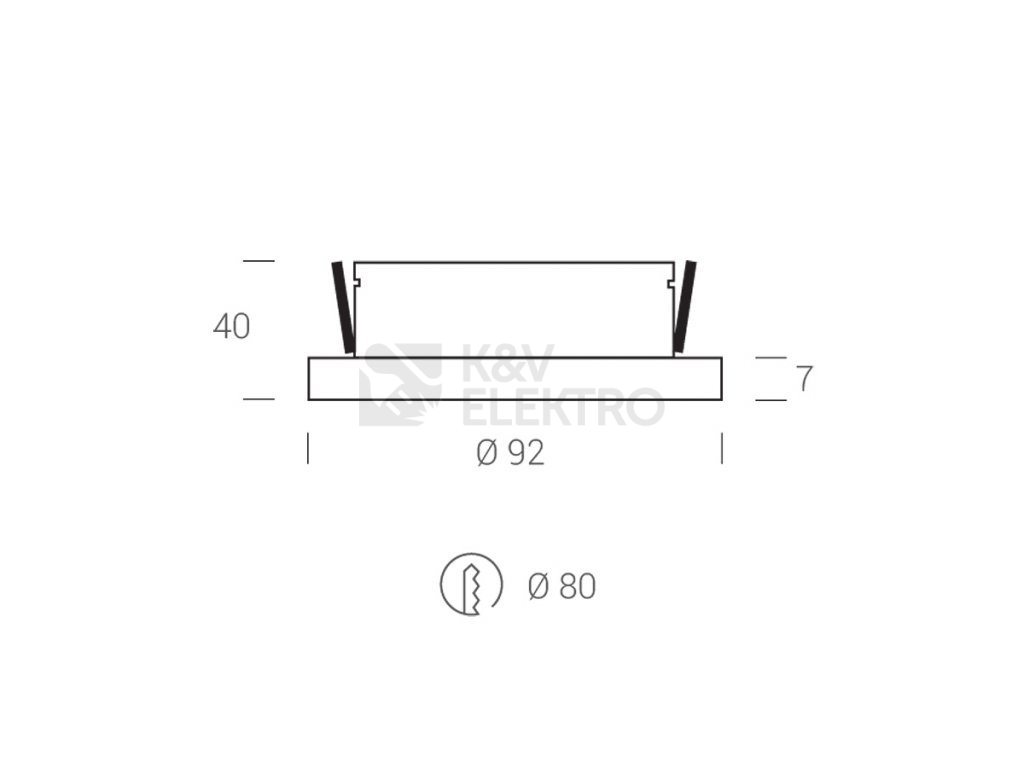Obrázek produktu Zápustné LED svítidlo LED2 STATIC bílé 7W 3000K 2050131 3