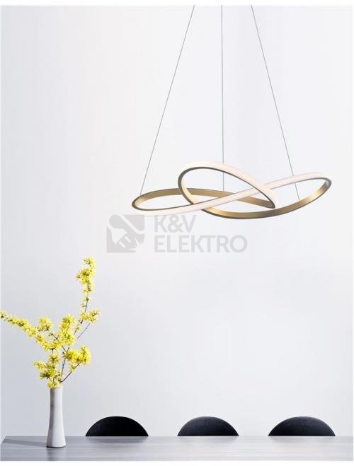 Obrázek produktu Závěsné LED svítidlo NOVA LUCE FUSION 53W 3000K zlatá barva 1701101002 1