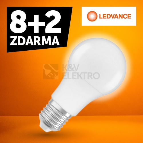  LED žárovka E27 Bellalux ECO CLA FR 8,5W (60W) teplá bílá (2700K) AKCE 8+2



