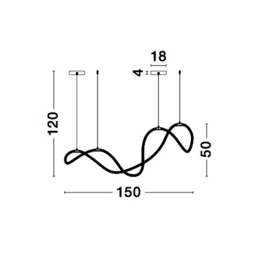 Závěsné LED svítidlo NOVA LUCE CERELIA 57W 3000K 9082093