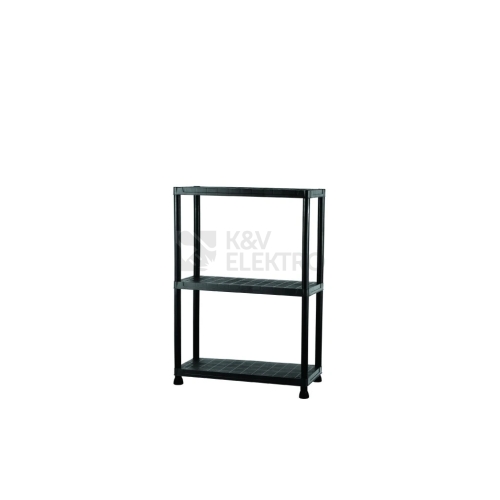 Regál plastový IGOTREND 80x30x96cm černý 3 police
