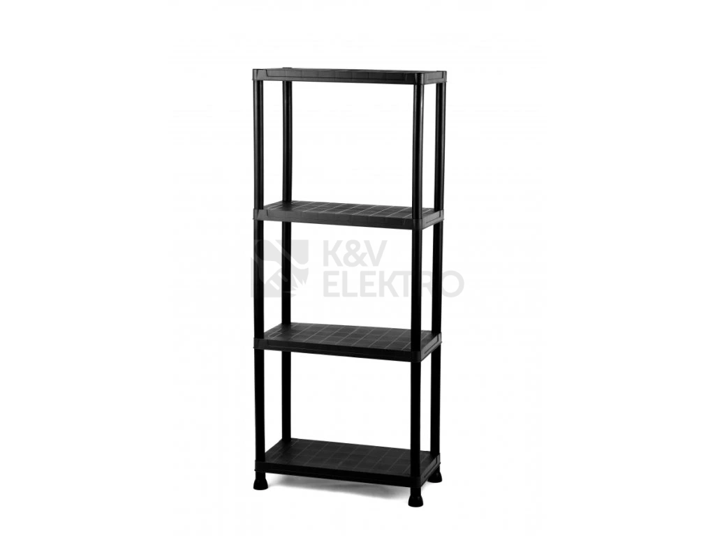 Obrázek produktu Regál plastový IGOTREND 80x30x140cm černý 4 police 0