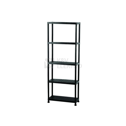 Regál plastový IGOTREND 60x30x180cm černý 5 polic