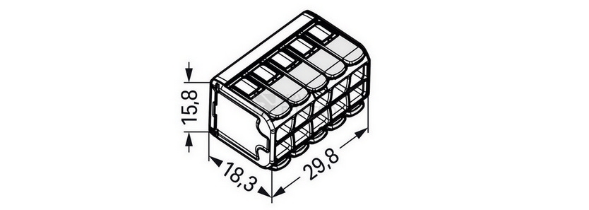 Obrázek produktu Svorka WAGO 221-490 10x4 s páčkou šedá pro aplikace Ex do výbušného prostředí 1