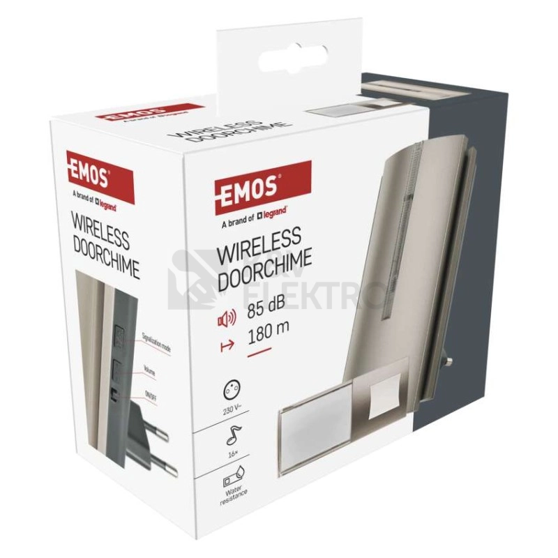 Obrázek produktu Bezdrátový domovní zvonek do zásuvky s USB-C výstupem EMOS P5760N 8
