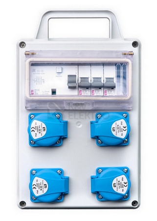 Obrázek produktu Zásuvková skříň ETI EDS8D RCD 4 B 3F IP44 4x230V 001105860 0