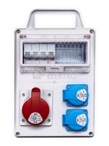 Obrázek produktu Zásuvková skříň ETI EDS8D 2/1 32 B+C IP44 2x230V 1x32A/5p 001105880 0