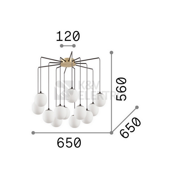 Obrázek produktu Zavěšené svítidlo Ideal LUX Rhapsody 12x28W G9 236957 2