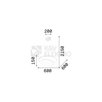 Obrázek produktu LED závěsné svítidlo Ideal LUX Oz 1x47W 3000K 269436 2