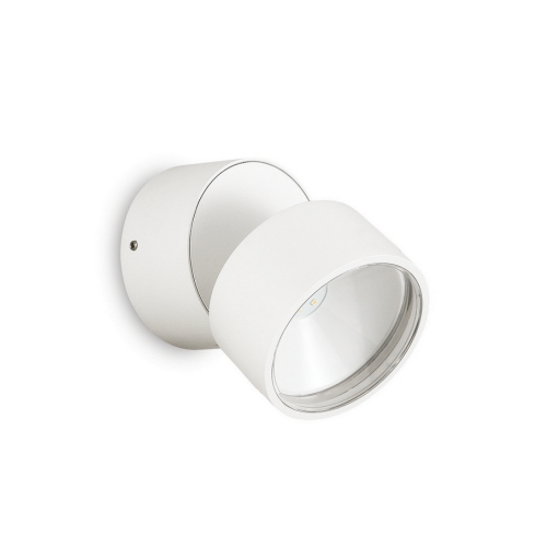 LED venkovní nástěnné svítidlo Ideal LUX Omega Ap Round bílé 1x7W 3000K IP54 285574