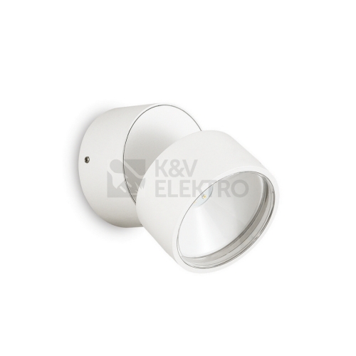 LED venkovní nástěnné svítidlo Ideal LUX Omega Ap Round bílé 1x7W 3000K IP54 285574