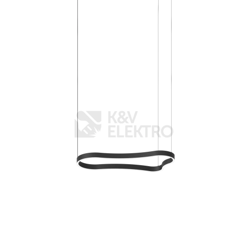 LED závěsné svítidlo Ideal LUX Waves černé 37W 3000K 345215