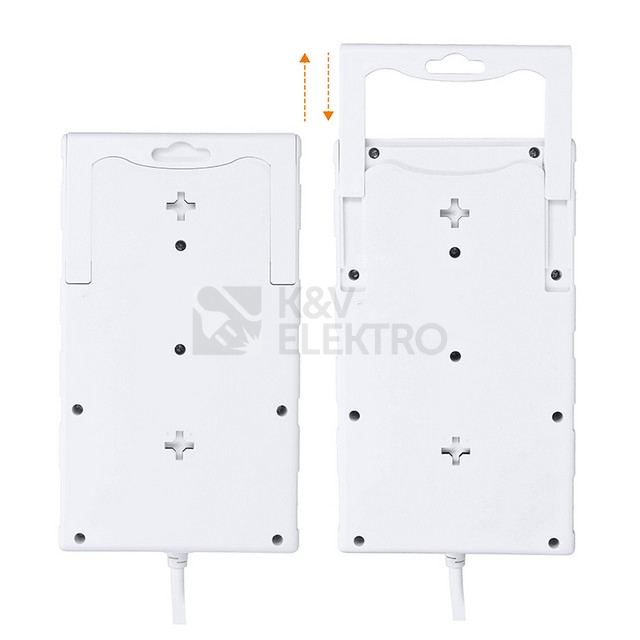 Obrázek produktu Přepěťová ochrana 8z USB A+C 2m bílá Solight PO80 1