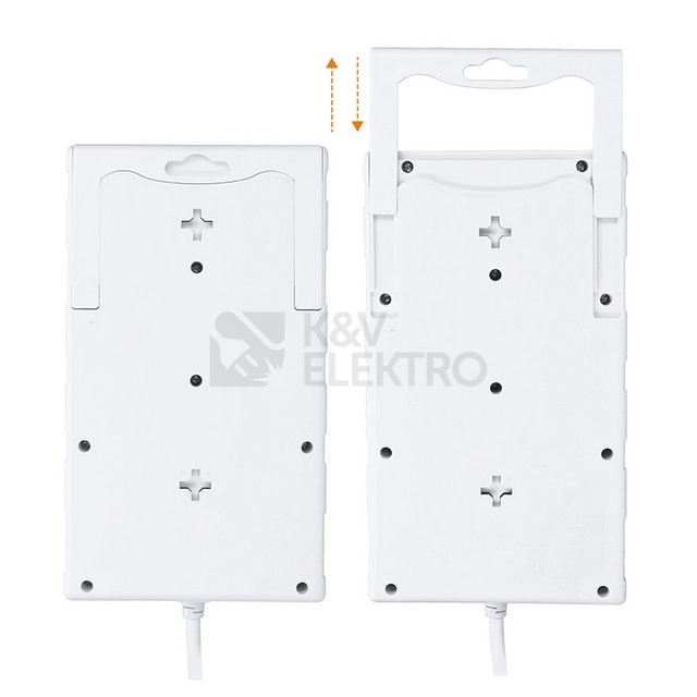 Obrázek produktu Přepěťová ochrana 8z USB A+C 2m bílá Solight PO80 1