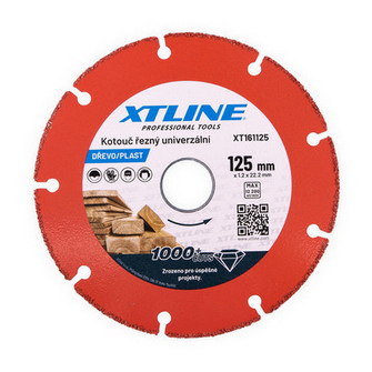 Kotouč univerzální na dřevo plast 125x1,2x22,2mm XTline XT161125