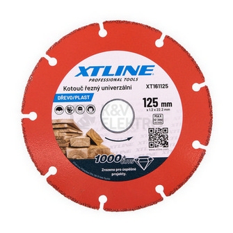 Obrázek produktu Kotouč univerzální na dřevo plast 125x1,2x22,2mm XTline XT161125 0