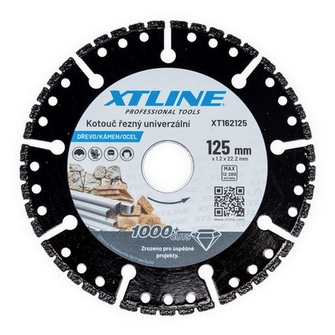 Kotouč univerzální na dřevo kámen ocel 115x1,2x22,2mm XTline XT162115