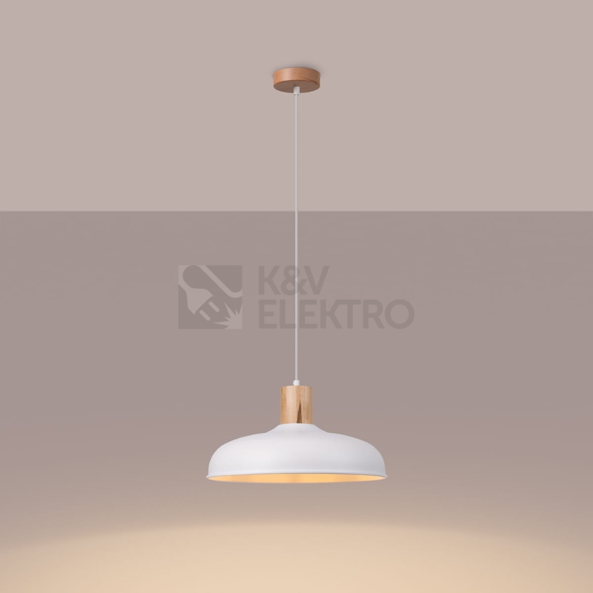 Obrázek produktu Závěsné svítidlo SOLLUX INDY bílé E27 1x15W bez žárovky SL.1323 1