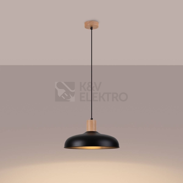Obrázek produktu Závěsné svítidlo SOLLUX INDY černé E27 1x15W bez žárovky SL.1324 1