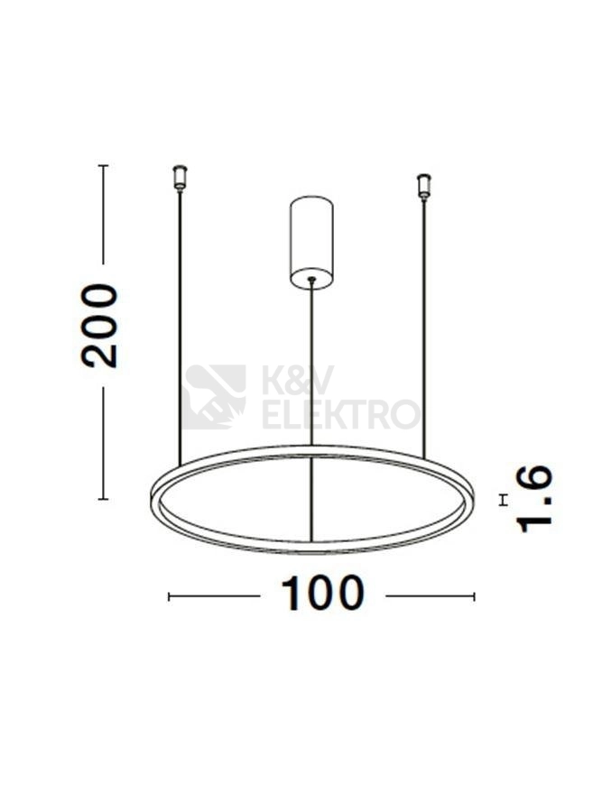 Obrázek produktu Závěsné LED svítidlo NOVA LUCE TARQUIN 59W 3000K 9345608 stmívatelné Triac 6