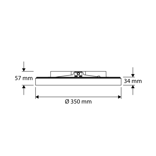 LED svítidlo PROLUMIA Prodisc Helios Midi s prstencovým efektem přisazené/závěsné/zapuštěné Ø350 max.19.5W zap./vyp. černá 40008903 (obrázek 3)