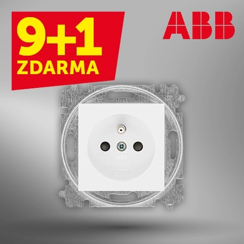ABB Levit zásuvka bílá/bílá 6619H-A06357 03 výhodné balení 9+1