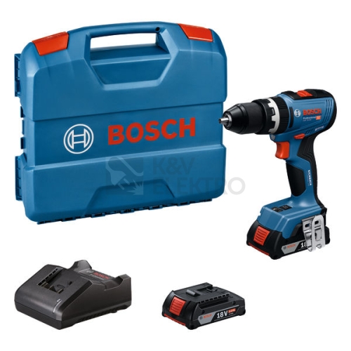 Aku vrtačka s příklepem Bosch GSB 18V-65 bezuhlíková 2x aku Li-Ion 2,0Ah 0.601.9N3.100