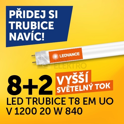 Obrázek produktu LED trubice zářivka LEDVANCE LED TUBE Ultra Output Value T8 EM 120cm 20W (36W) 4000K výhodné balení 8+2 0