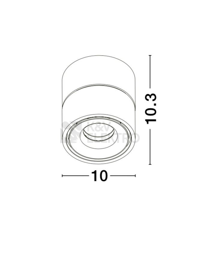Obrázek produktu Stropní/nástěnné LED svítidlo NOVA LUCE UNIVERSAL 13W 3000K černé 72004 3