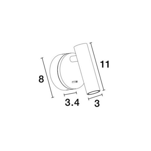 Nástěnné LED svítidlo NOVA LUCE CLIP 3W 3000K bílé s vypínačem 9030201 (obrázek 5)