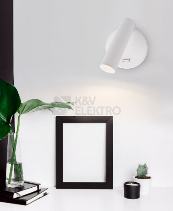 Obrázek produktu Nástěnné LED svítidlo NOVA LUCE CLIP 3W 3000K bílé s vypínačem 9030201 1