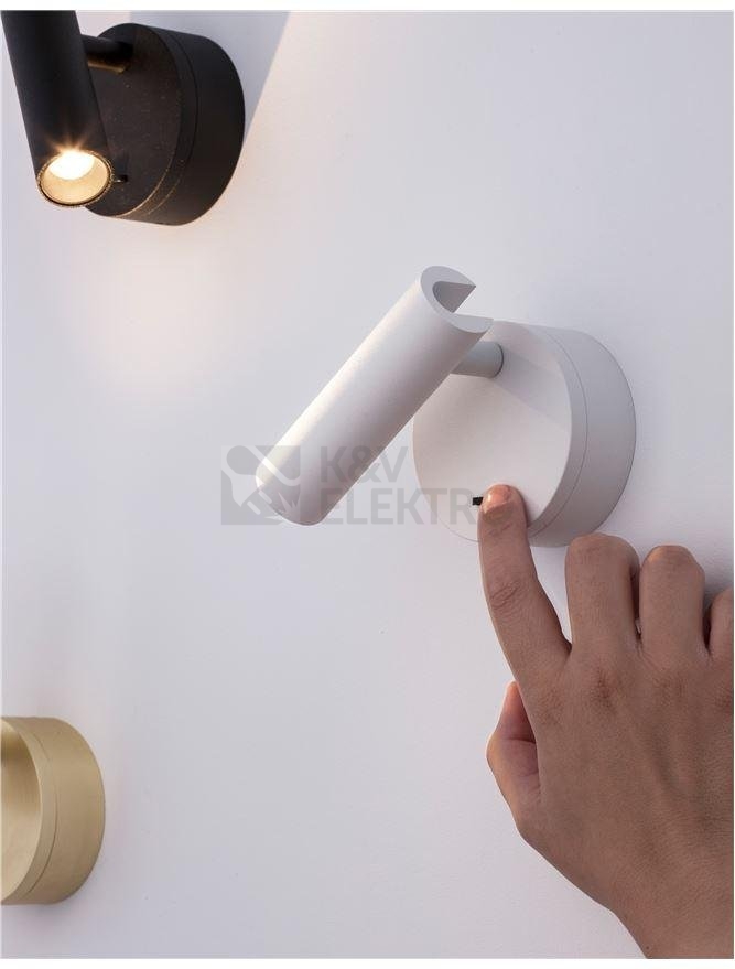 Obrázek produktu Nástěnné LED svítidlo NOVA LUCE CLIP 3W 3000K bílé s vypínačem 9030201 5