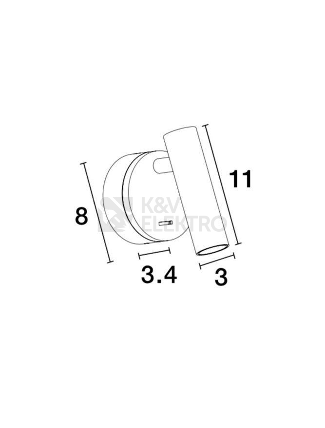 Obrázek produktu Nástěnné LED svítidlo NOVA LUCE CLIP 3W 3000K bílé s vypínačem 9030201 9
