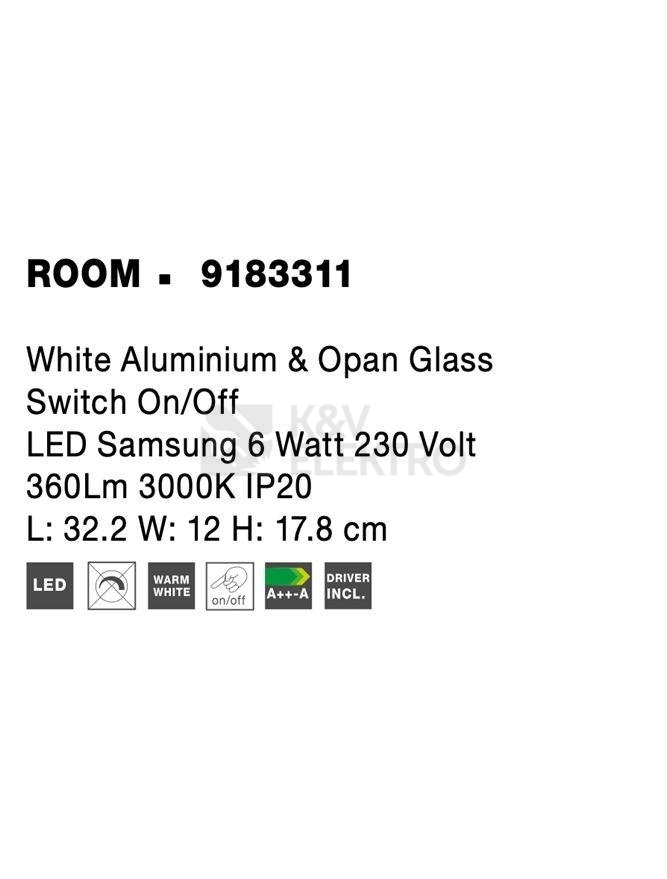 Obrázek produktu Nástěnné LED svítidlo NOVA LUCE ROOM 6W 3000K s odkládací poličkou 9183311 1