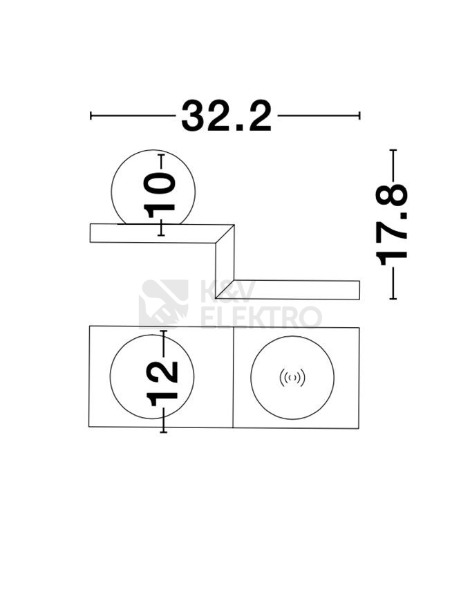 Obrázek produktu Nástěnné LED svítidlo NOVA LUCE ROOM 6W 3000K s odkládací poličkou 9183311 2