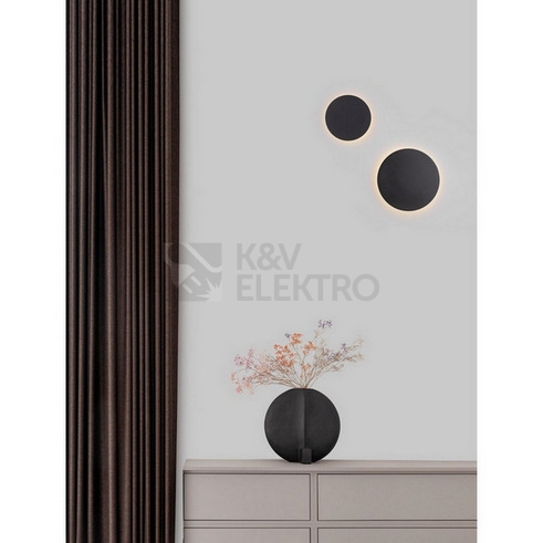 Obrázek produktu Nástěnné LED svítidlo NOVA LUCE CYRCLE 12W 3000K černé 9248154 2