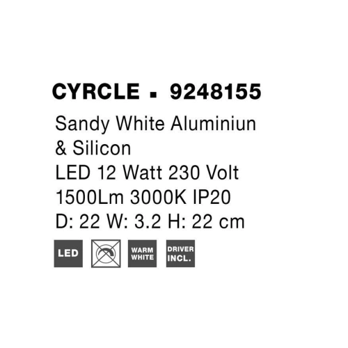 Nástěnné LED svítidlo NOVA LUCE CYRCLE 12W 3000K bílé 9248155 (obrázek 3)