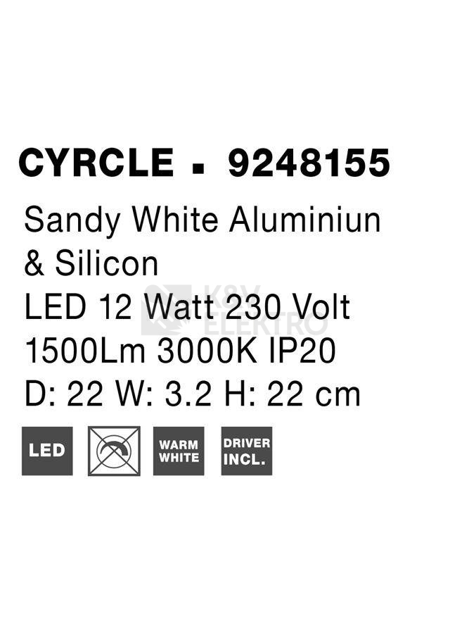 Obrázek produktu Nástěnné LED svítidlo NOVA LUCE CYRCLE 12W 3000K bílé 9248155 2