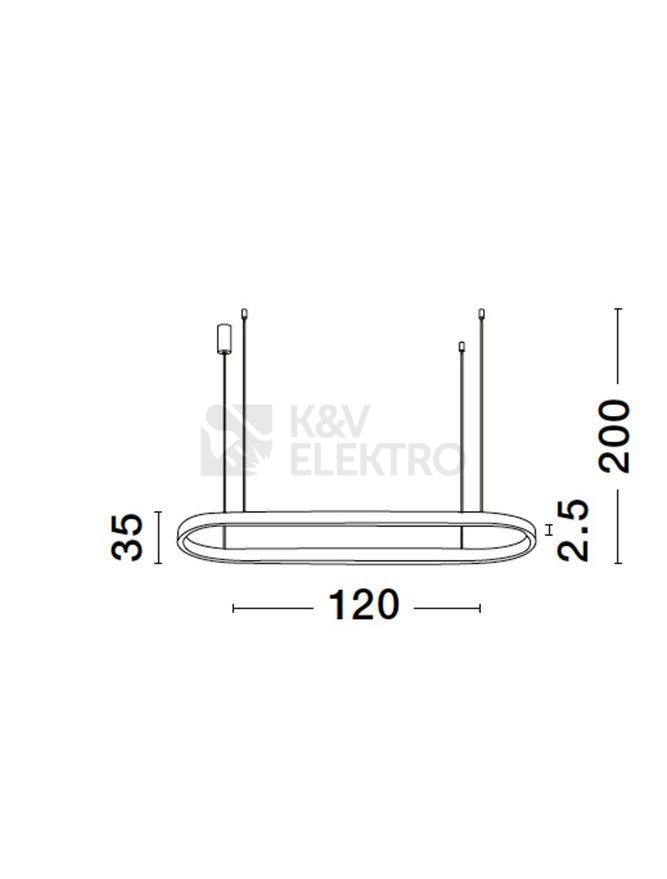 Obrázek produktu Závěsné LED svítidlo NOVA LUCE CUPPE 58W 3000K černé 9345624 4