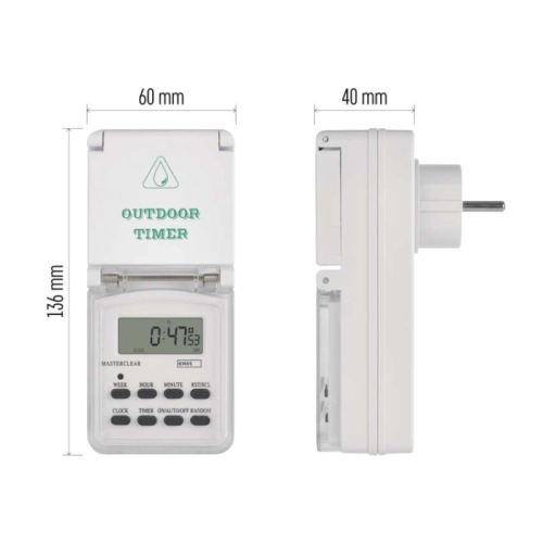 Digitální spínací zásuvka Emos TFE-5 P5507N IP44 (obrázek 10)