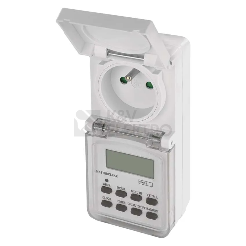 Obrázek produktu Digitální spínací zásuvka Emos TFE-5 P5507N IP44 1