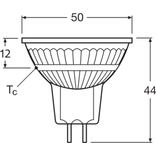 LED žárovka GU5,3 MR16 LEDVANCE PARATHOM 6,1W (50W) teplá bílá (3000K), reflektor 12V 36° (obrázek 5)