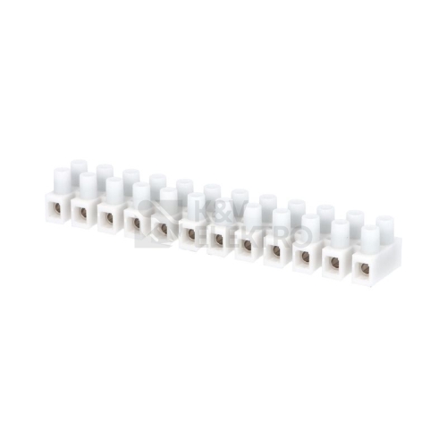 Svorkovnice lámací mosaz PA12S 12x1-6mm2 bílá (čokoláda) 1101041