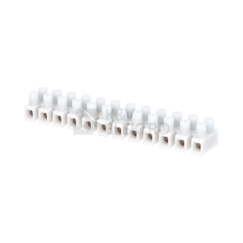 Obrázek produktu Svorkovnice lámací mosaz PA12S 12x1-6mm2 bílá (čokoláda) 1101041 0