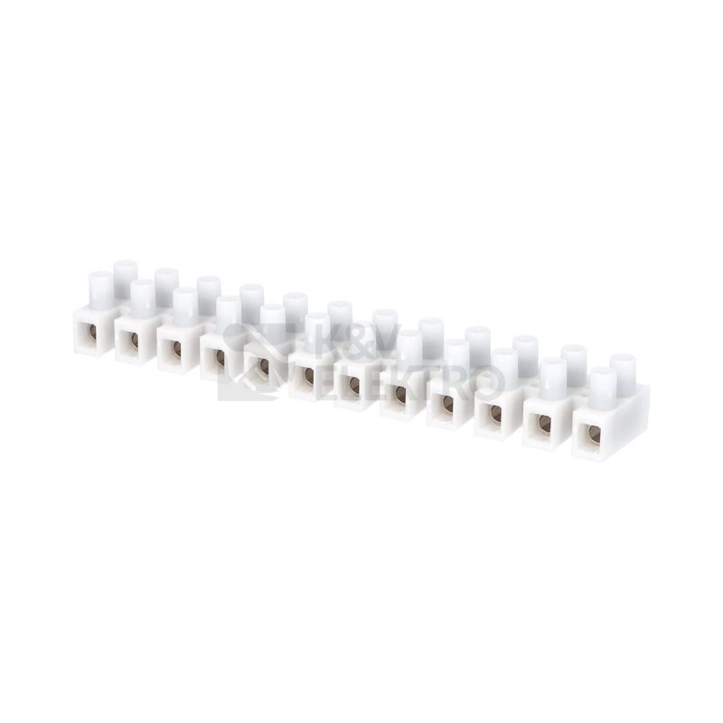 Obrázek produktu Svorkovnice lámací mosaz PA12S 12x2,5-10mm2 bílá (čokoláda) 1101051 0