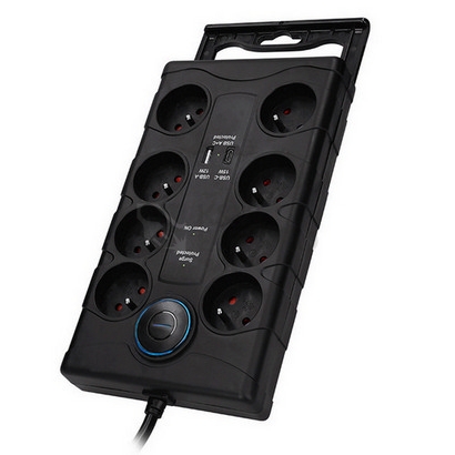 Obrázek produktu Přepěťová ochrana 8 zásuvek USB A+C 2m černá Solight PO80B 7